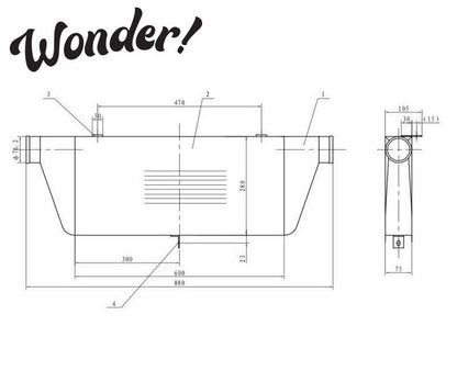 WONDER FRONT MOUNT INTERCOOLER KIT : TOYOTA ARISTO (JZS147)