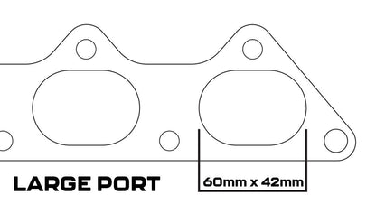 SUPER SEAL GRAPHITE LAMINATED EXHAUST MANIFOLD GASKET : MITSUBISHI 4G63/4G64 (LARGE PORT)