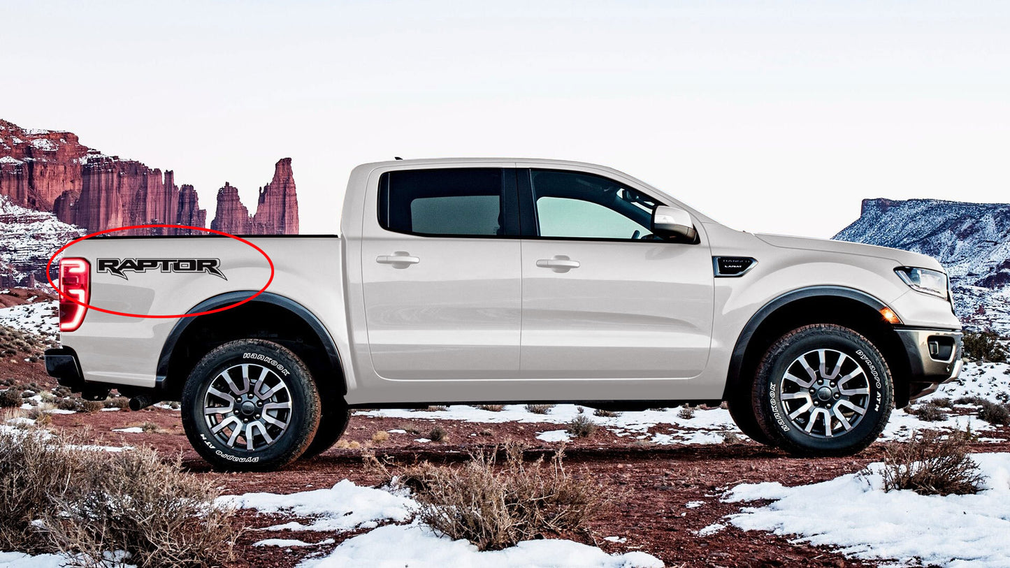 RAPTOR SIDE OF TUB DECAL SET : FORD RANGER (DIE-CUT)