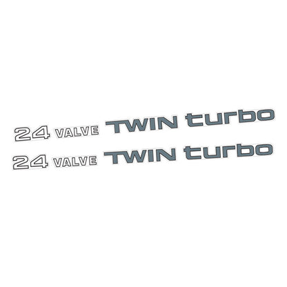 24-VALVE TWIN TURBO BODY DECAL SET : A70 TOYOTA SUPRA (EARLY VERSION)
