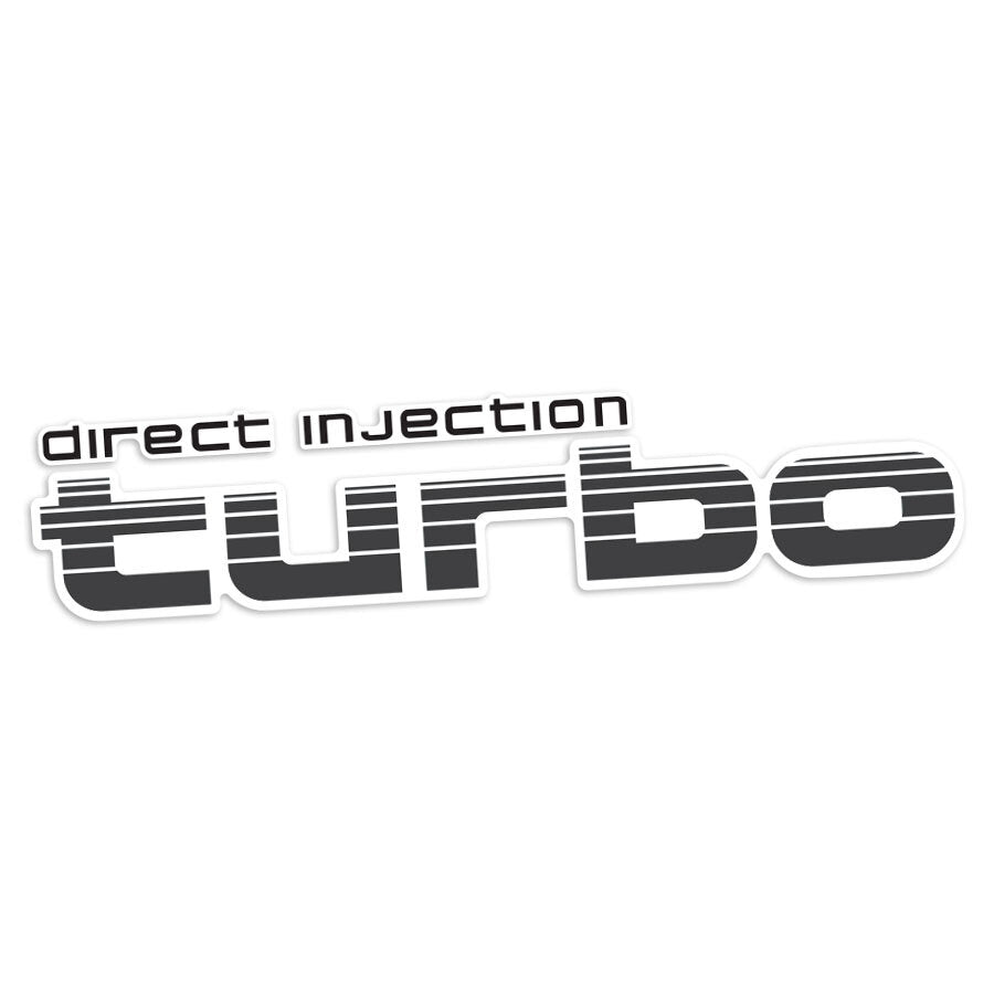 DIRECT INJECTION TURBO QTR-PANEL DECAL : 80-SERIES TOYOTA LAND CRUISER (DARK SILVER)