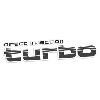 DIRECT INJECTION TURBO QTR-PANEL DECAL : 80-SERIES TOYOTA LAND CRUISER (DARK SILVER)