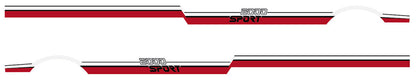 CHRISTCHURCH 2000 SPORT BODY DECAL KIT : MITSUBISHI L200 (1979-1986)