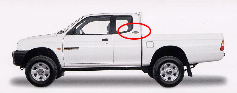PILLAR EMBLEM SET : CLUB CAB (1996-2006 MK MITSUBISHI TRITON)