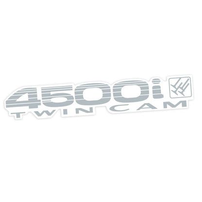 4500i TWIN CAM QTR-PANEL DECAL : 80-SERIES TOYOTA LAND CRUISER (LIGHT SILVER)