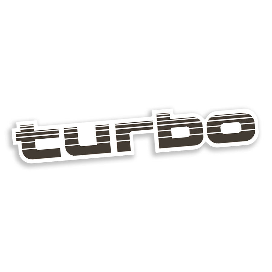 TAILGATE TURBO DECAL : 80-SERIES TOYOTA LAND CRUISER (DARK SILVER)