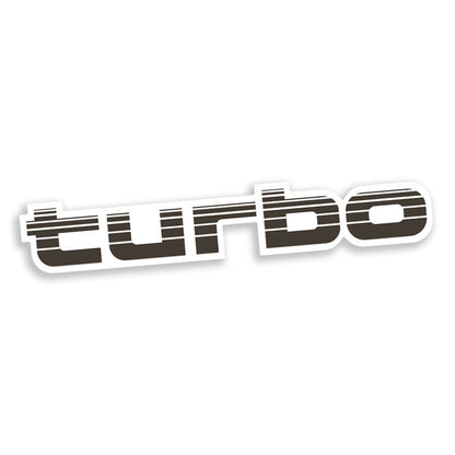 TAILGATE TURBO DECAL : 80-SERIES TOYOTA LAND CRUISER (DARK SILVER)