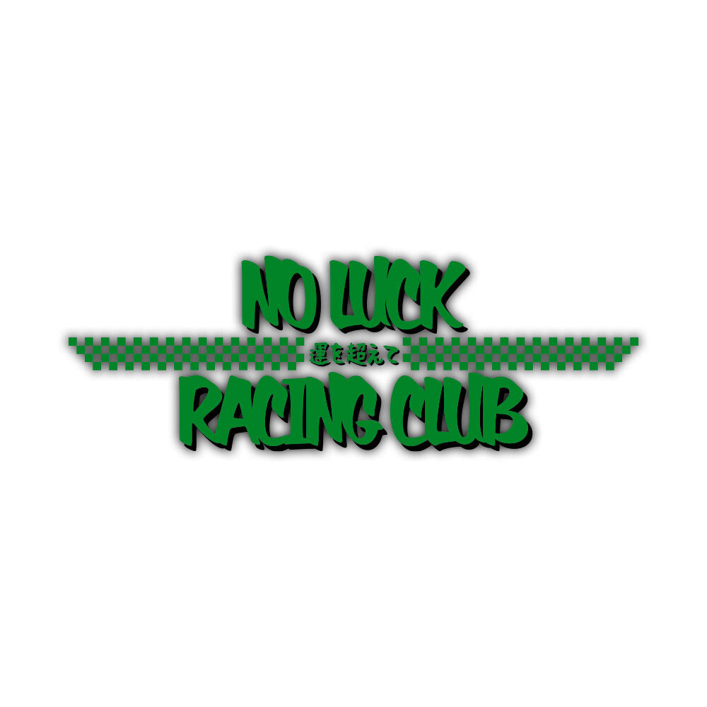 NO LUCK RACING CLUB CLEAR DIE-CUT