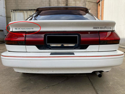 SX TWIN CAM REAR SPOILER DECAL : TOYOTA COROLLA SECA (AE93)