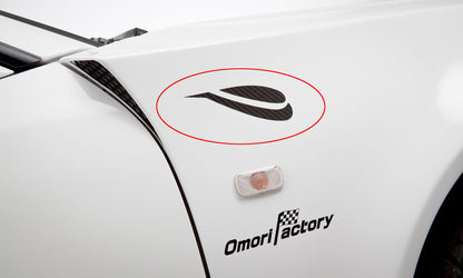 OMORI FACTORY LOGO FENDER DECAL SET : NISSAN SKYINE R34