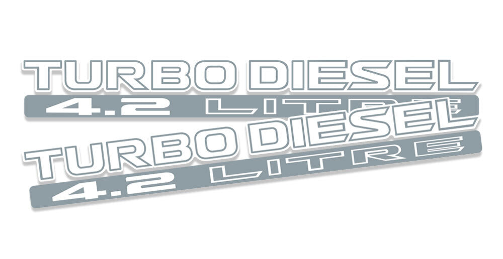 TURBO DIESEL 4.2 LITRE DOOR DECAL SET : NISSAN PATROL (GU)