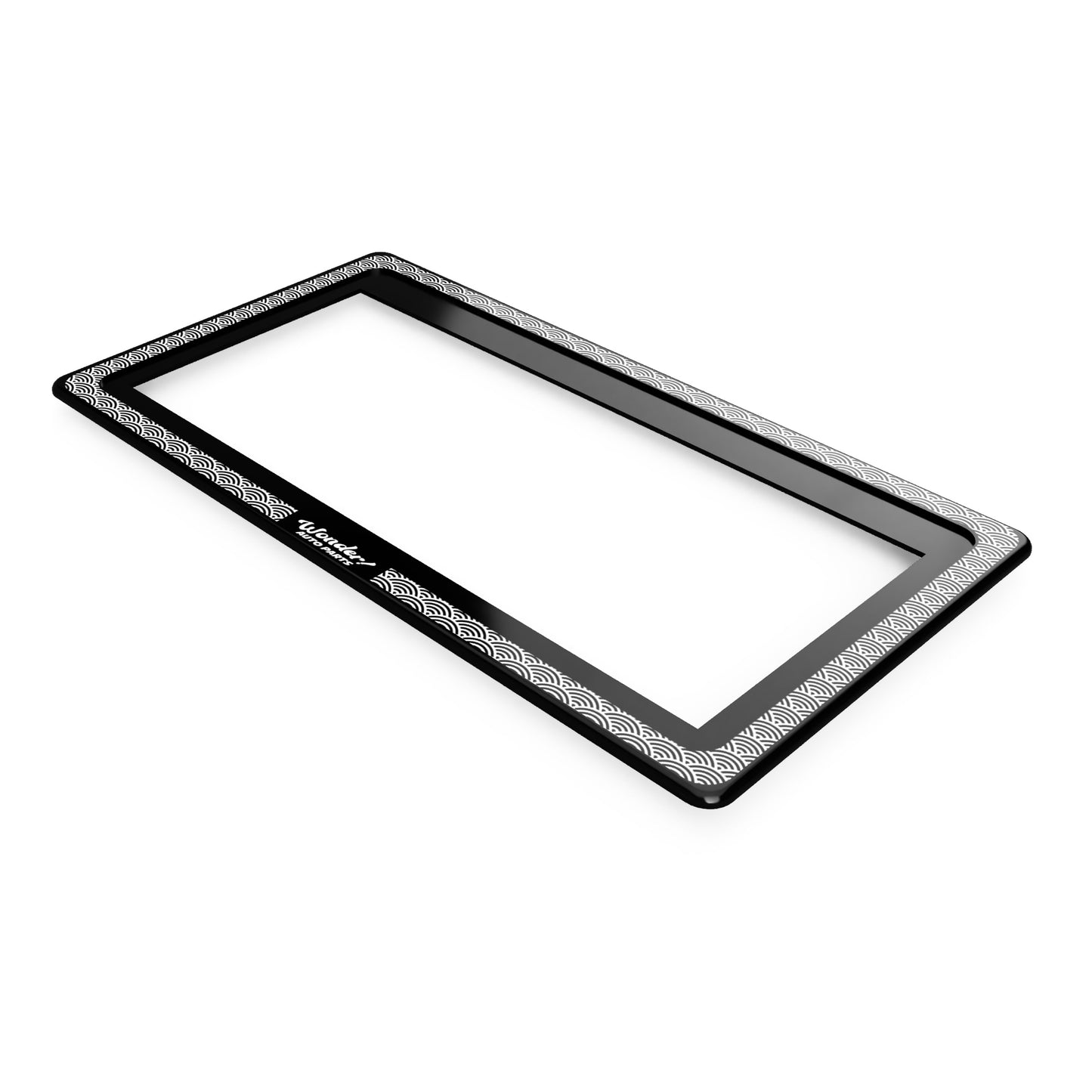 ENGRAVED "WAVES" LICENSE PLATE FRAME SET