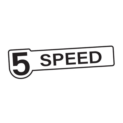 5-SPEED TAILGATE DECAL : HOLDEN RODEO TF 1988-2003