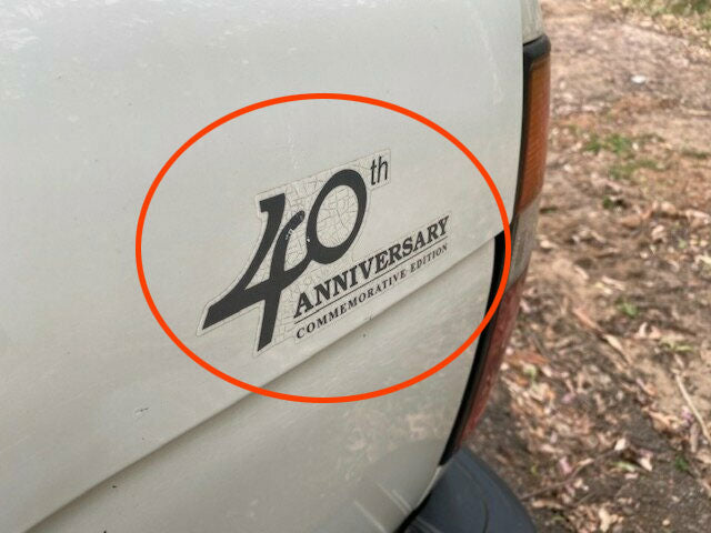 40th ANNIVERSARY LIMITED EDITION TAILGATE DECAL : 80-SERIES TOYOTA LAND CRUISER